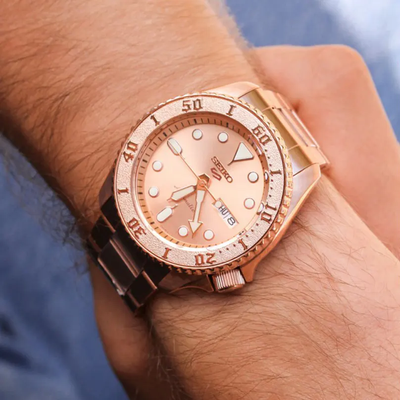 Seiko 5 Sports Limited Edition Rose Gold Men's Watch | SRPE72K1